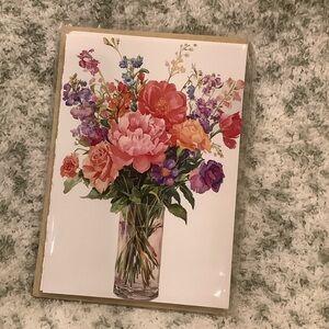 Floral Vase Bouquet Watercolor Note Cards Set of 6 NWT 4.5 x 6” variety pack